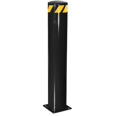 Vestil STEEL PIPE SAFETY BOLLARD 48"X8.5" BLACK BOL-48-8.5-BK